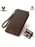 Genuine Leather Long Wallet RFID Blocking Card Organizer Fashion Handbag