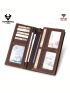 Genuine Leather Long Wallet RFID Blocking Card Organizer Fashion Handbag