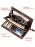 Genuine Leather Long Wallet RFID Blocking Card Organizer Fashion Handbag