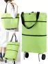 Folding Shopping Cart With Wheels Women's Portable Shopping Vegetables Food Organizer Pouch Handbag