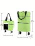 Folding Shopping Cart With Wheels Women's Portable Shopping Vegetables Food Organizer Pouch Handbag