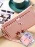 PU Wallets Card Holder Women Long Coin Purse Credit Bank Card Money Bag Clutch Zipper Wallet