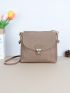 Mini Square Bag Khaki Minimalist Flap For Daily