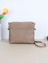 Mini Square Bag Khaki Minimalist Flap For Daily