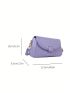 Small Square Bag Purple Square Decor PU