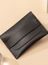 Litchi Embossed Classic Card Holder PU Flap