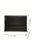 Litchi Embossed Classic Card Holder PU Flap