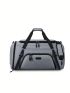 Large Fashion Travel Bag Color Block Release Buckle Decor Adjustable-strap