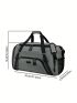 Large Fashion Travel Bag Color Block Release Buckle Decor Adjustable-strap