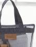 Gray Mesh Portable Outdoor Beach Bag