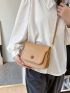 Mini Square Bag Adjustable Strap Flap PU