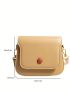 Mini Square Bag Adjustable Strap Flap PU