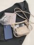 Transparent Saddle Bag With Inner Pouch Zipper Fashion PVC, Clear Bag