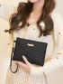 2023 New Women's Fashion All-Match Embroidery Line Handbag Mobile Phone Bag Casual