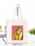 Figure Graphic Shopper Bag Polyester Casual Beige