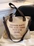 Waterproof Canvas Handbag Shoulder Bag For Women Large Crossbody Bag For Students School Bag