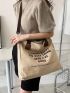 Waterproof Canvas Handbag Shoulder Bag For Women Large Crossbody Bag For Students School Bag