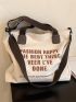 Waterproof Canvas Handbag Shoulder Bag For Women Large Crossbody Bag For Students School Bag