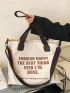 Waterproof Canvas Handbag Shoulder Bag For Women Large Crossbody Bag For Students School Bag