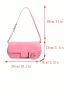 Medium Shoulder Bag Letter Detail Flap Fashion Style