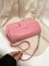 Medium Shoulder Bag Letter Detail Flap Fashion Style