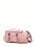 Letter Print Travel Bag Adjustable Strap Pink