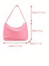 Pu Solid Color Casual And Fashionable Shoulder Bag