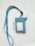 Student Bus Card Bag Blue Credit Card Id Badge Wallet Pouch Women & Men Coin Card Purse