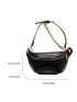 Fashion Solid Color Versatile Chest Bag Letter Detail