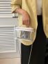 Mini Clear Bucket Bag Zipper Top Handle PVC