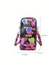 Zipper Phone Bag, Fashion Letter Detail Phone Arm Bag Versatile Shoulder Bag