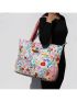 LARGE BEACH BAG Water Resistant Lightweight 20 inch Women Tote Bag for Gym Beach Travel Pool Yoga Nurse