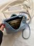 Mini Hobo Bag Baby Blue Minimalist Top Handle For Daily