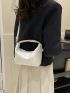 Mini Hobo Bag White Minimalist Top Handle For Daily