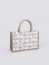 Small Top Handle Bag Sequins Decor For Daily