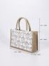 Small Top Handle Bag Sequins Decor For Daily