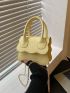 Mini Square Bag Scallop Detail Flap Fashionable