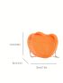 Mini Heart Design Novelty Bag Orange Chain Strap, Clear Bag