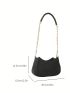 Small Hobo Bag Black Fashionable Chain Strap