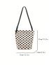 Polka Dots Pattern Bucket Bag Fashionable Adjustable Strap