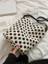 Polka Dots Pattern Bucket Bag Fashionable Adjustable Strap