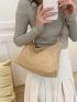 Vacation Hobo Bag With Zipper Khaki