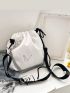 Glow In The Dark Butterfly Pattern Bucket Bag Chain Decor Drawstring Design Nylon