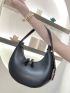 Half-moon Shoulder Bag For Women Fashion Pu Hobo Underarm Bag