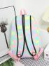 Medium Classic Backpack Colorblock Letter & Heart Graphic Preppy