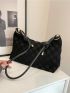 Medium Hobo Bag Embossed Detail Knot Design Strap