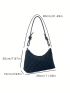 Medium Hobo Bag Embossed Detail Knot Design Strap