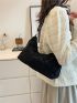 Medium Hobo Bag Embossed Detail Knot Design Strap