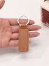 New Style Keychain For Women Men Simple Fashion PU Bag Key Accessory Ring Brown Key Chain