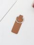 New Style Keychain For Women Men Simple Fashion PU Bag Key Accessory Ring Brown Key Chain